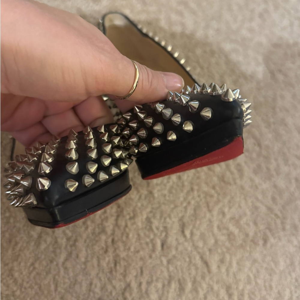 Christian Louboutin black with silver spikes size 39.5 - Picture 7 of 7